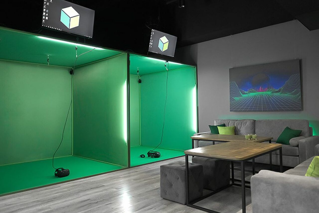 Зеленый куб виртуальная реальность